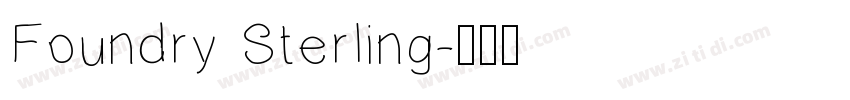 Foundry Sterling字体转换